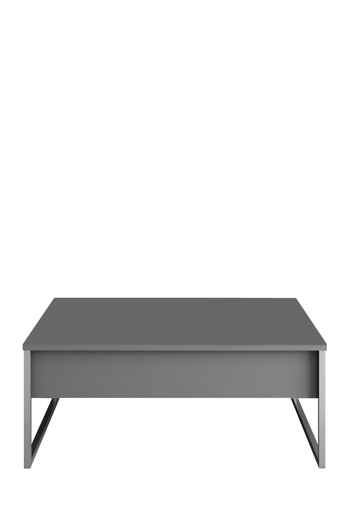 Salontafels - Rechthoekige Salontafel Antraciet Luxe 90x60 - Zilver Frame - Dimehouse