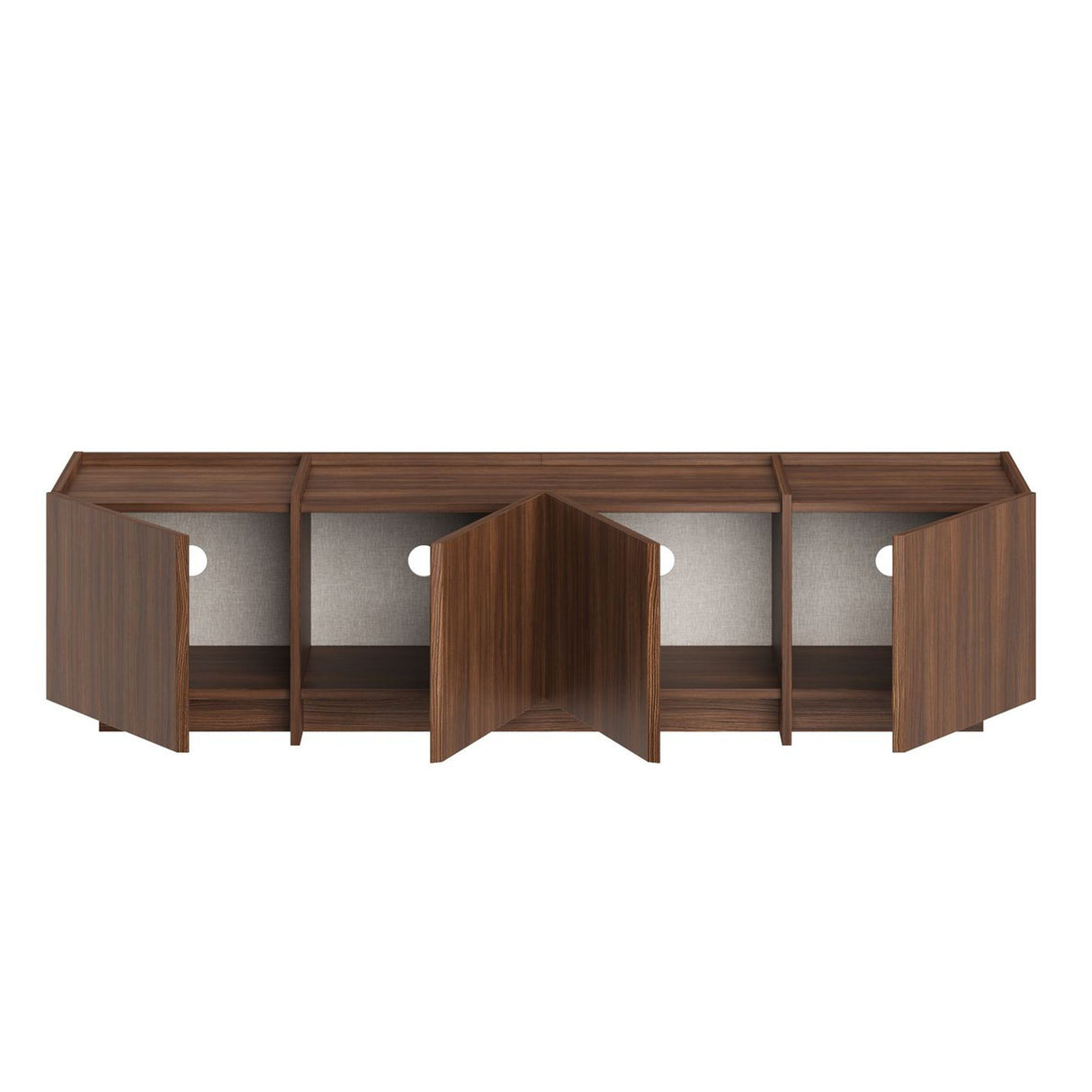 Mobile TV Lowen in noce Milano 180 cm Pannello in legno composito rivestito melaminico