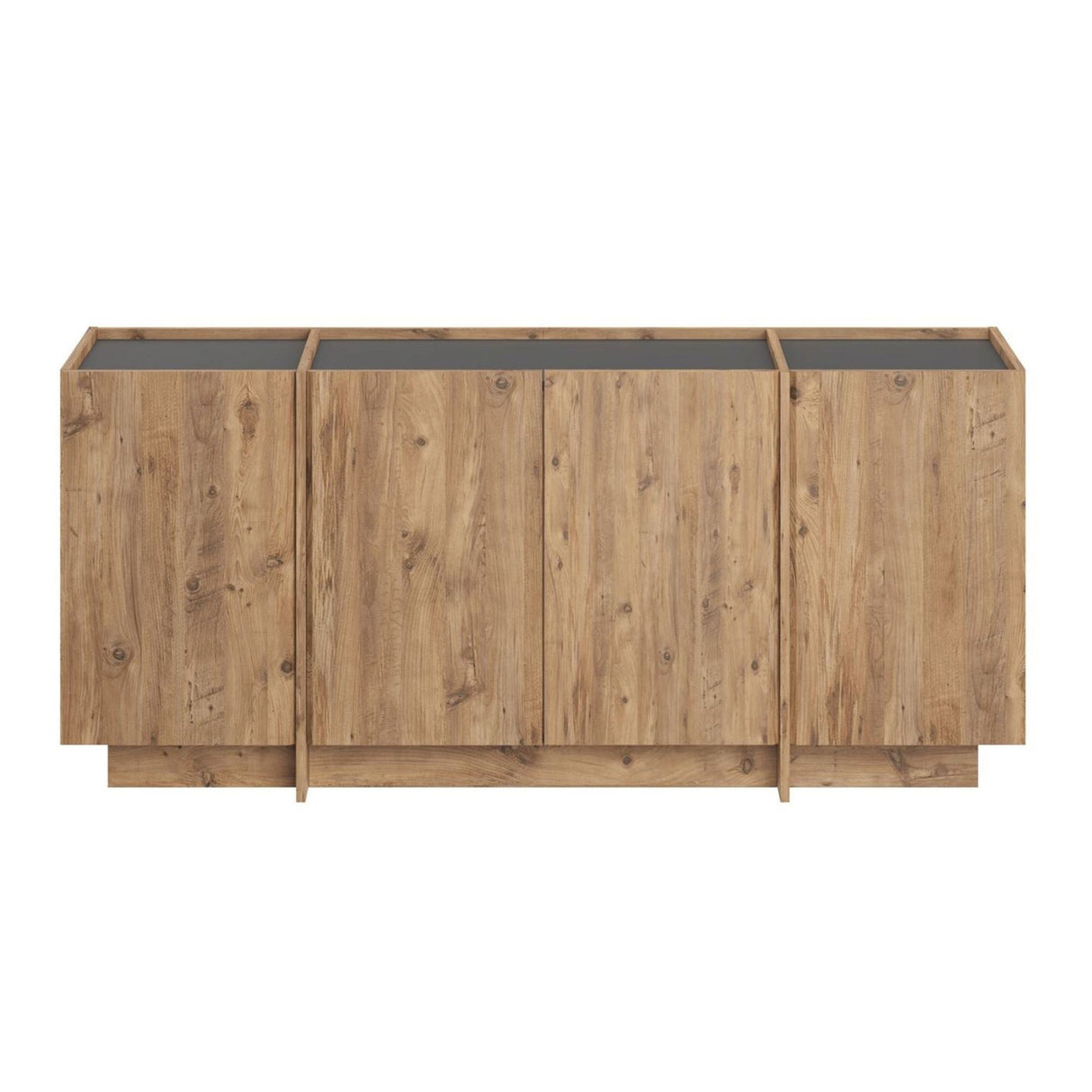 Tavolino Dorma effetto rovere 180 cm Pino Atlantico e legno rivestito melaminico antracite