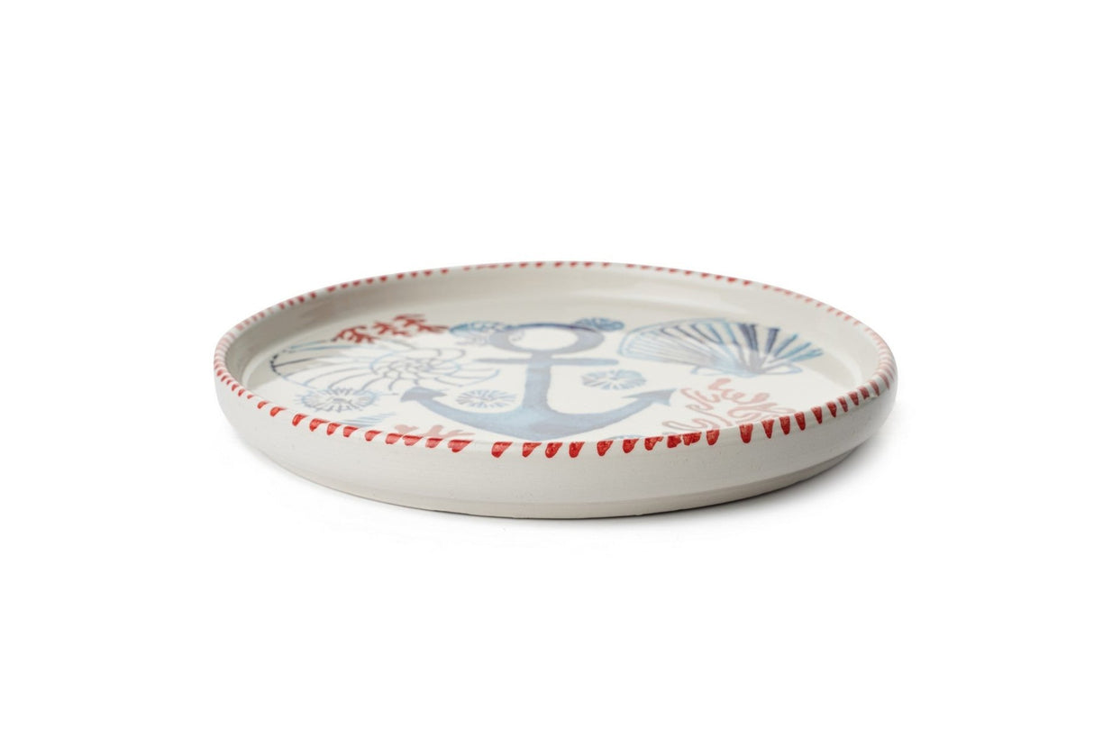 KAHSER14-MARINE Bianco Blu Rosso 100% CERAMICA 6 cm di larghezza