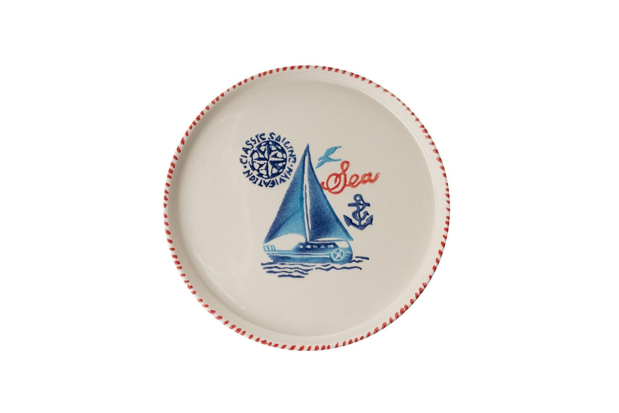 KAHSER14-MARINE Bianco Blu Rosso 100% CERAMICA 6 cm di larghezza