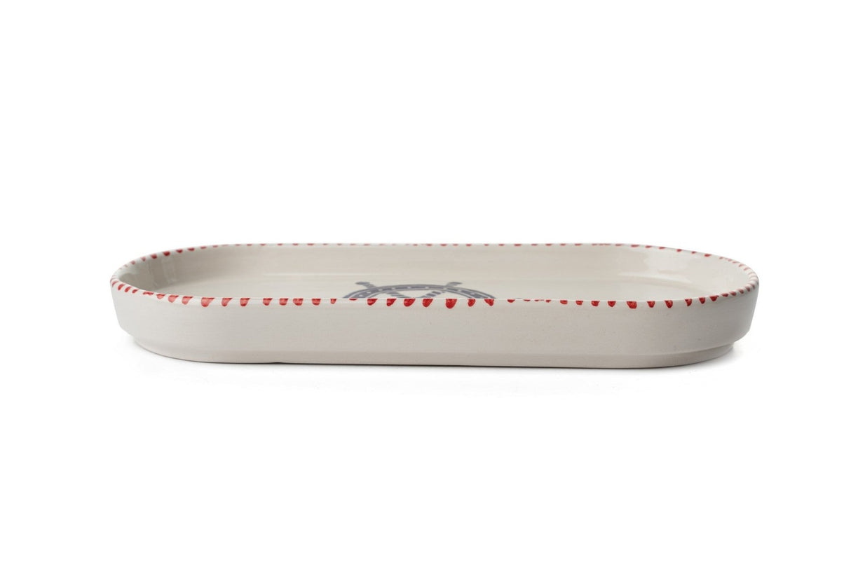 KAHSER14-MARINE Bianco Blu Rosso 100% CERAMICA 6 cm di larghezza
