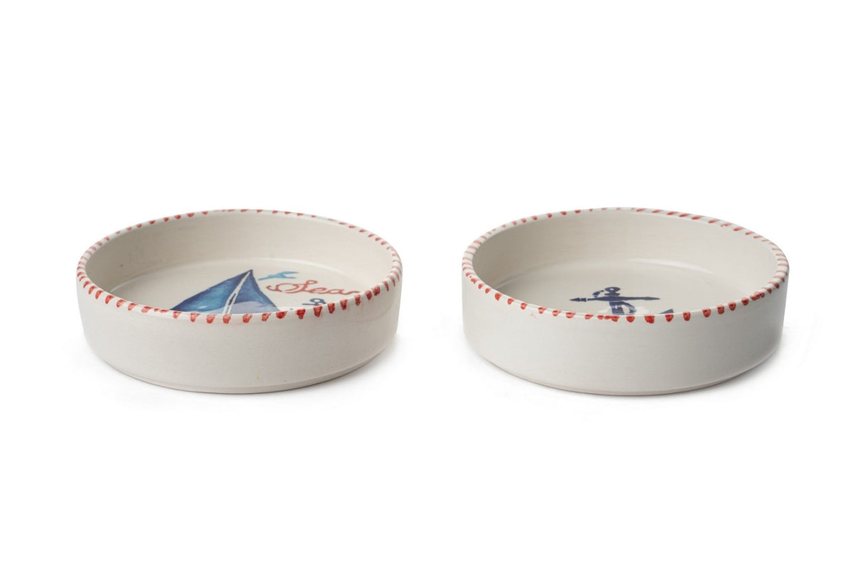 KAHSER14-MARINE Bianco Blu Rosso 100% CERAMICA 6 cm di larghezza