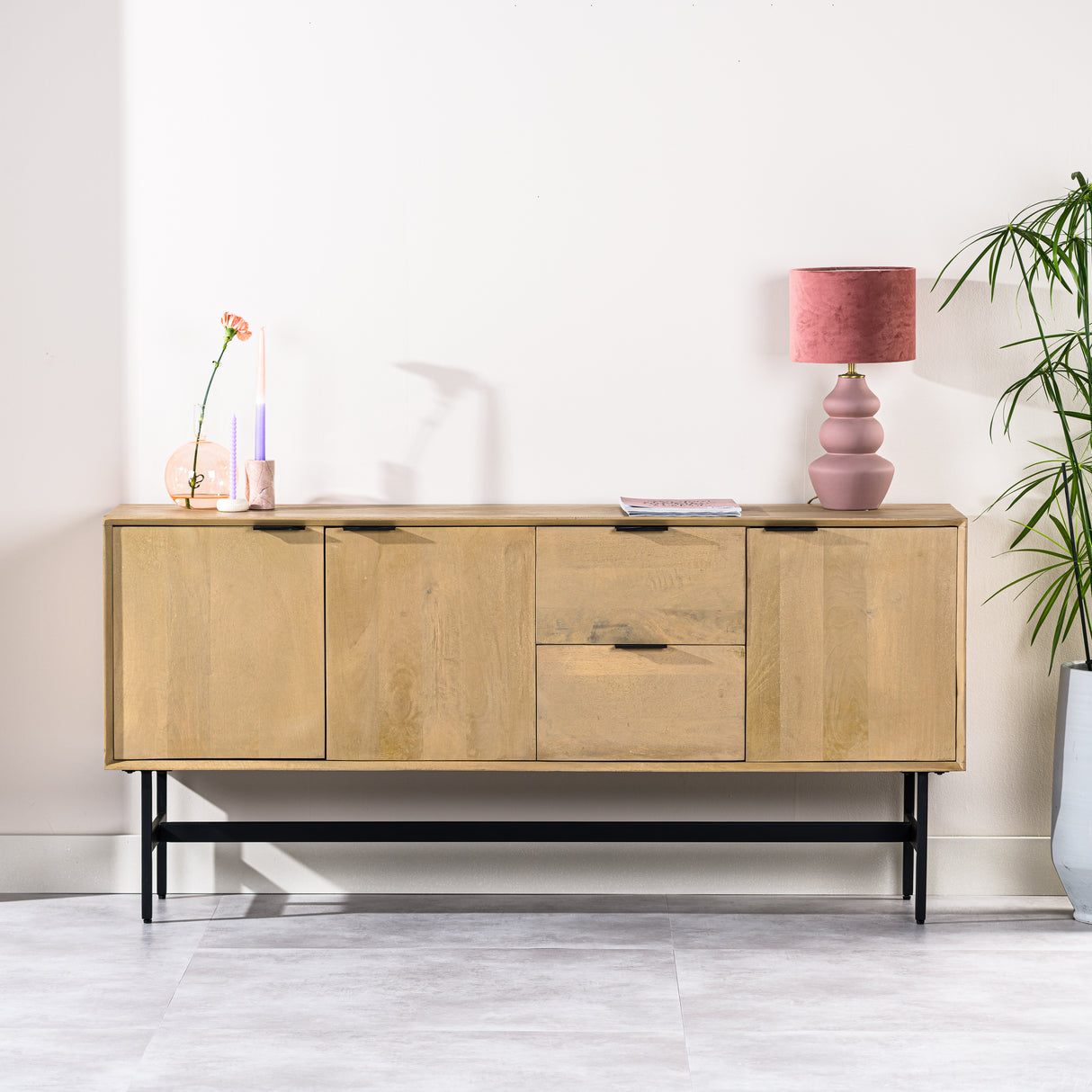 Credenza in legno di mango Zayn 170x40x82 cm