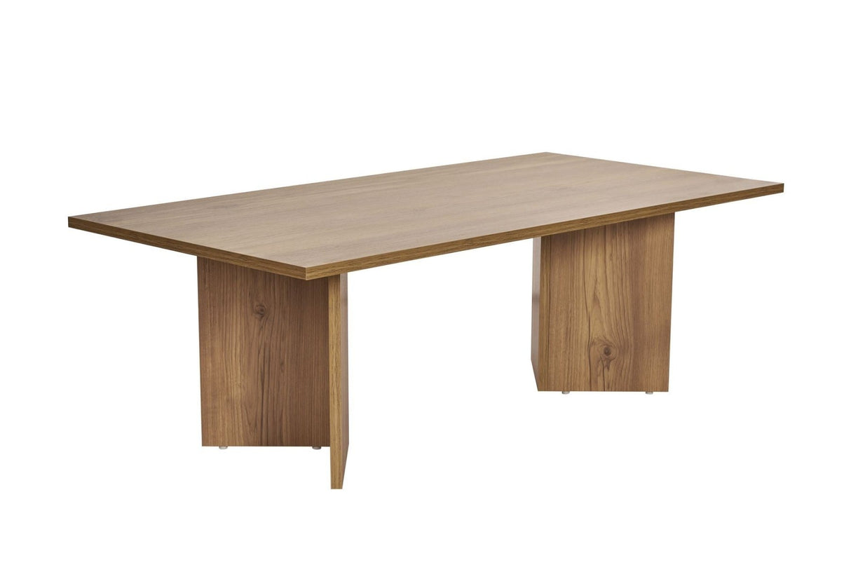 Salontafels - Rechthoekige salontafel eiken melamine Sabin 119x60 cm - Dimehouse