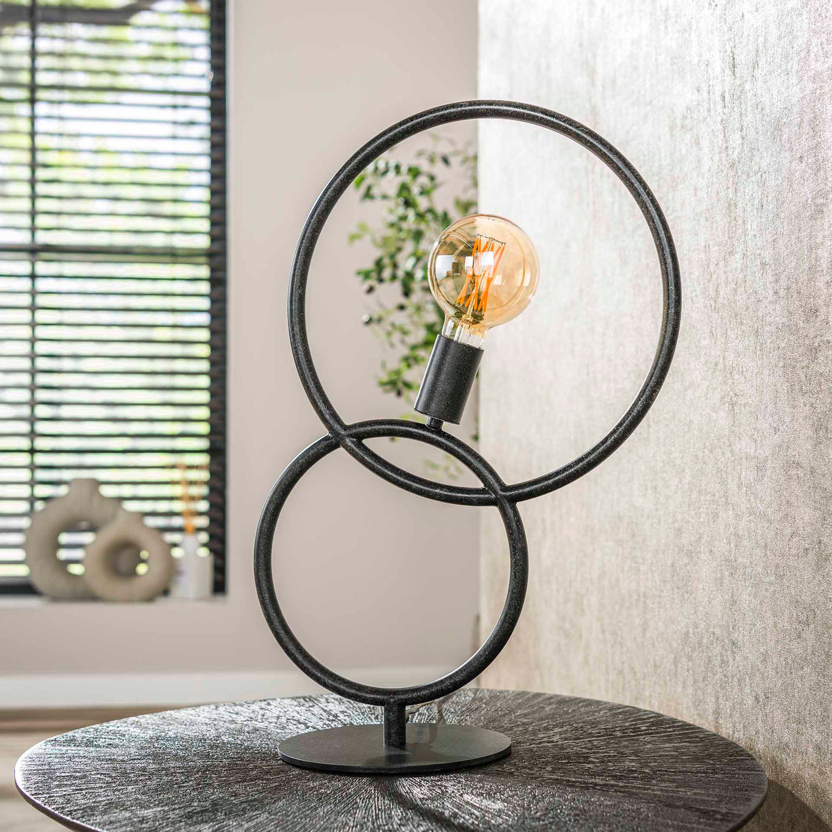 Lampada da tavolo Arc a 1 luce in Metallo Nero