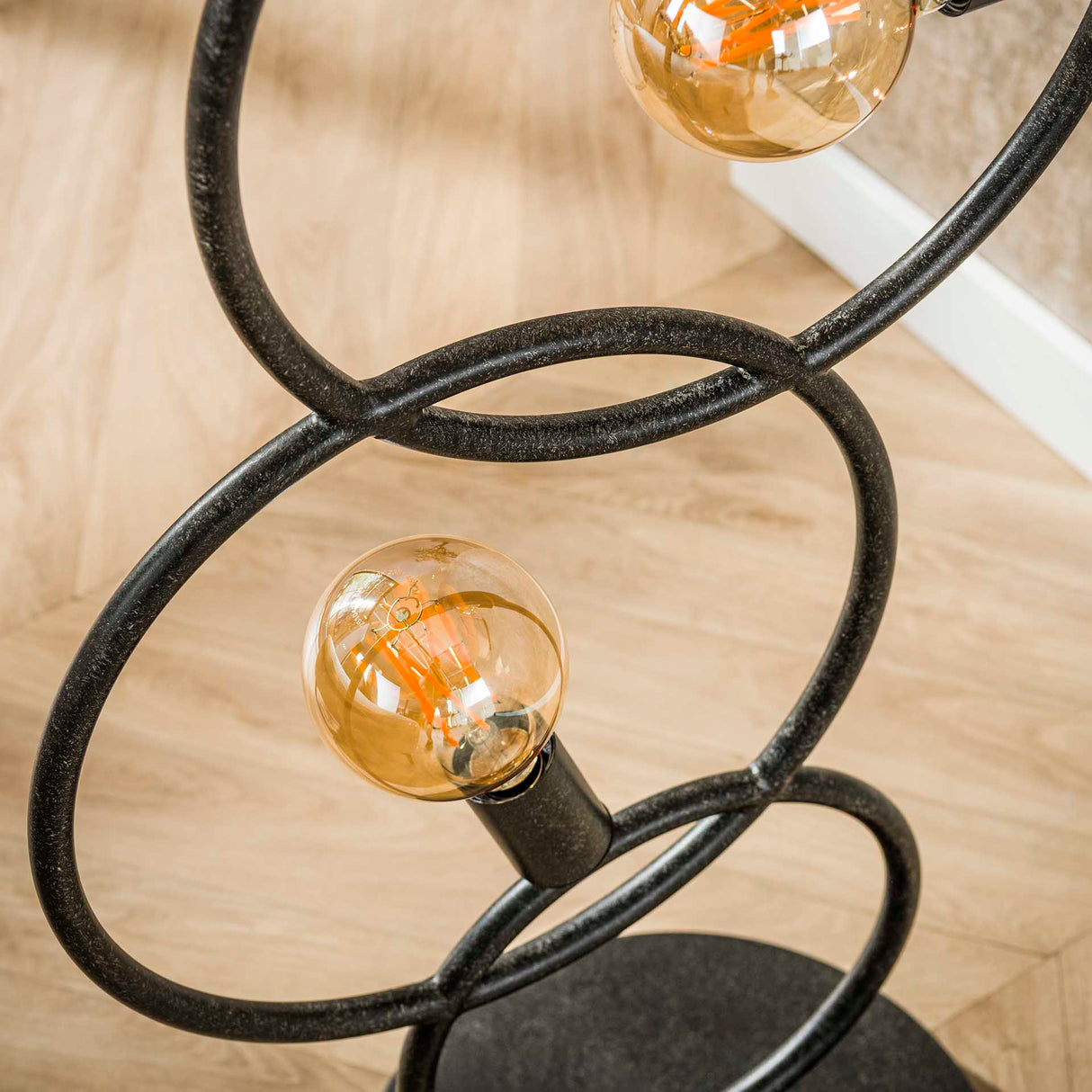 Vloerlampen - Zwarte vloerlamp 3 - lichts industrieel 140 cm - Dimehouse