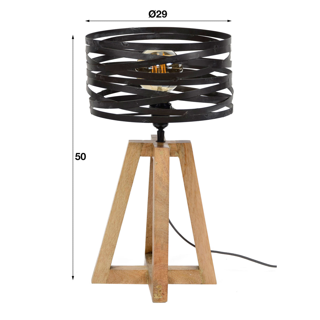 Lampada da tavolo Twist DH Interior Grigio LxLxH 48x38x38 Grigio ardesia Bianco Indicazione dimensione foto