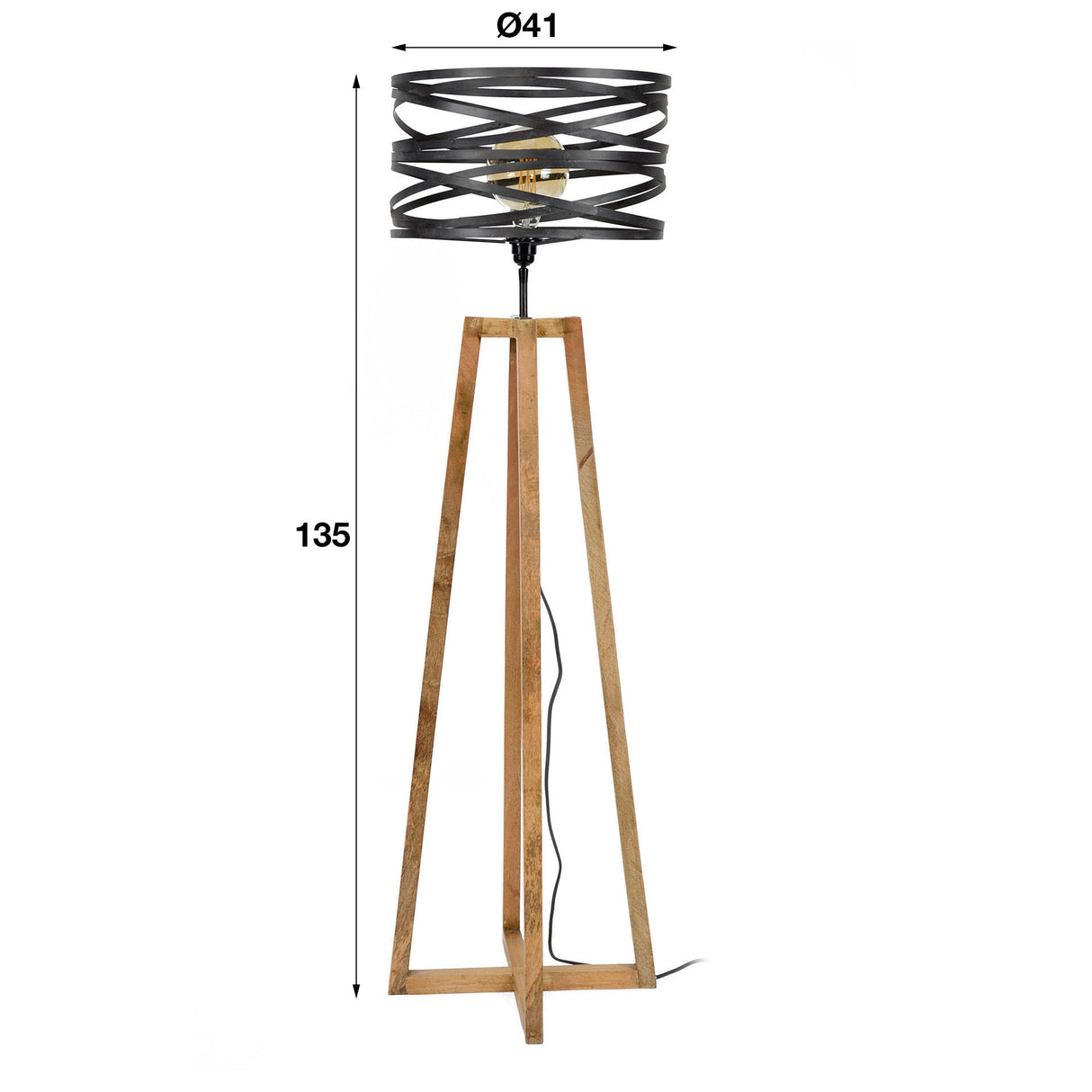 Lampada da terra Twist DH Interior Grigio LxPxH 113x48x47 Grigio ardesia Bianco Indicazione dimensione foto