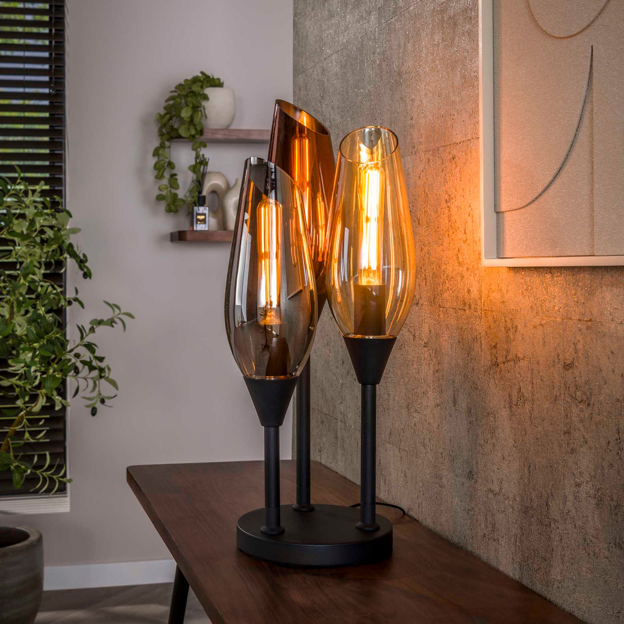 Tafellampen - Moderne Tafellamp Coco 3 - lichts zwart - Dimehouse