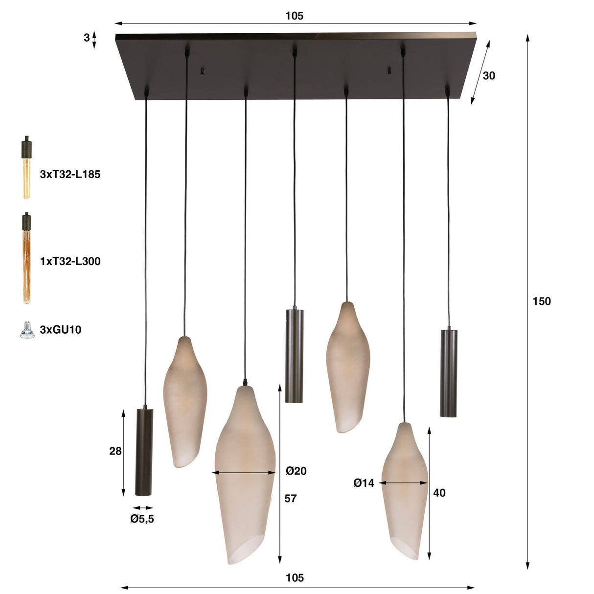 Lampada a sospensione Cocoon stile bozzolo marrone satinato