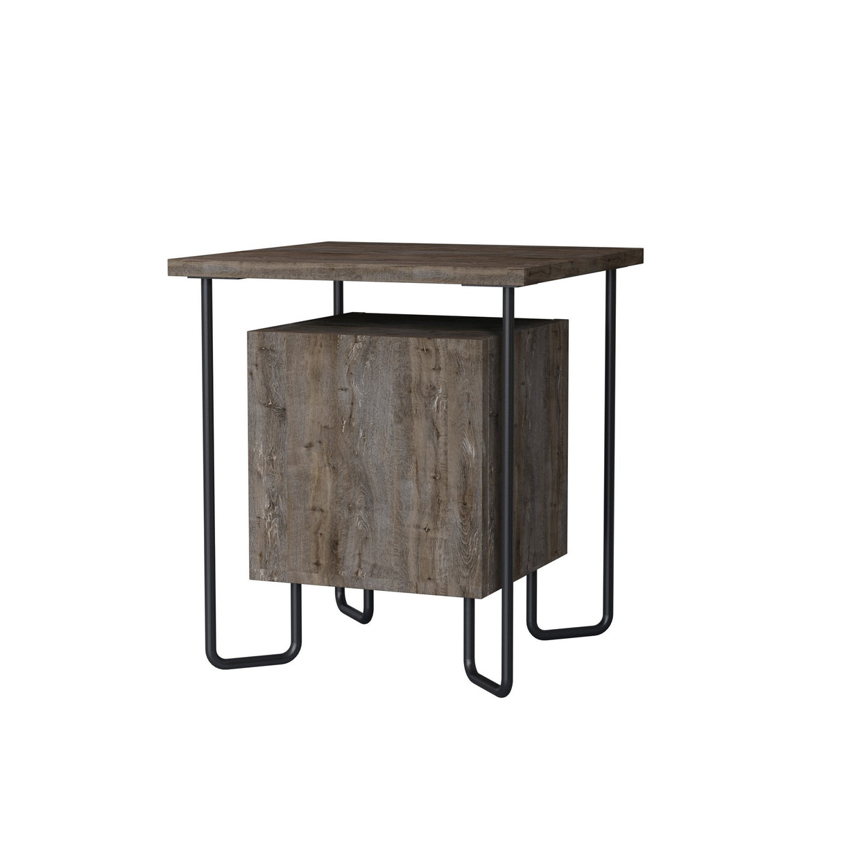 Comodino Acres Melaminico Marrone scuro 40x45x40 cm