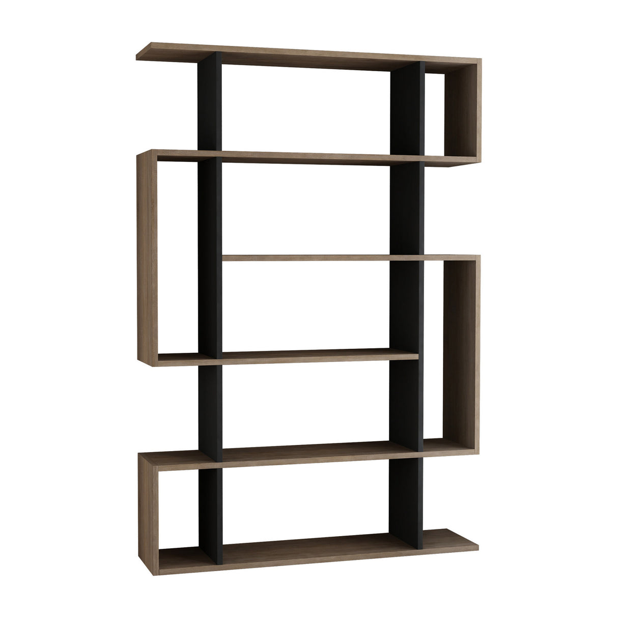 Boekenkasten - Boekenkast Mito Sonoma Eik Antraciet Melamine 110x161x25,5 cm - Dimehouse