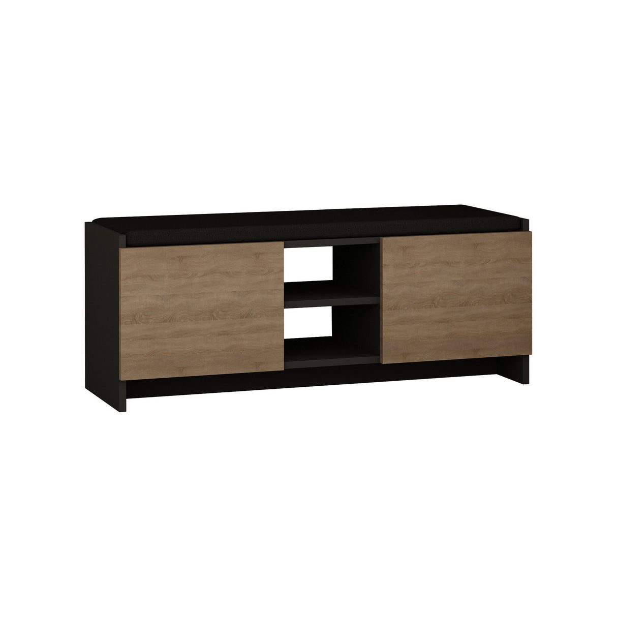 Scarpiera Rovere con Melaminico Antracite - sei scomparti - 110x43x37 cm - Zulla
