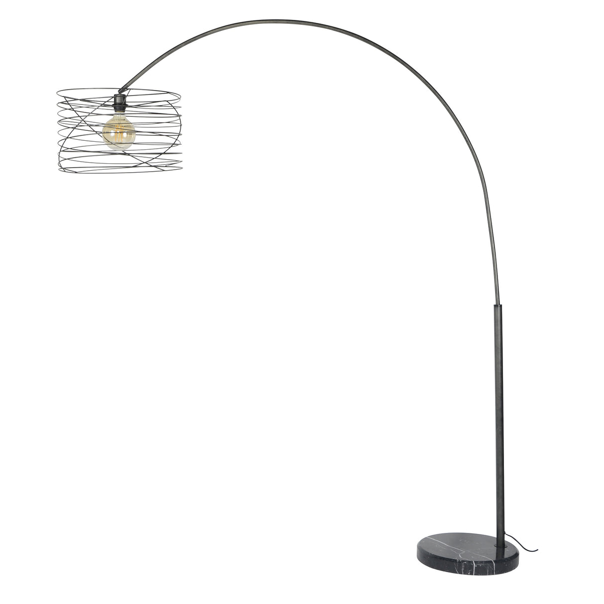 Lampada ad arco Twist DH Interior Antracite LxLxH 44x44x11 Metallo Bianco foto diagonale vista frontale