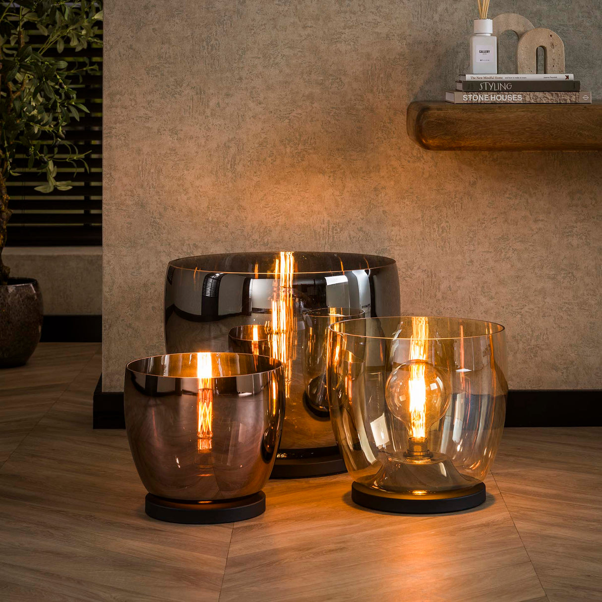 Vloerlampen - Vloerlamp Dain UP XL Chroomkleurig glas - Dimehouse