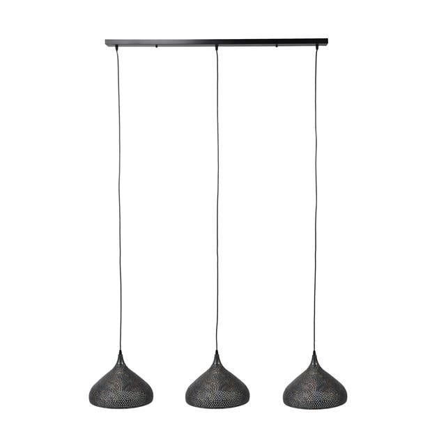 Lampada a sospensione Aya 3 Funnel DH Interior Marrone LxLxH 114x40x31 Marrone nero Bianco foto vista frontale