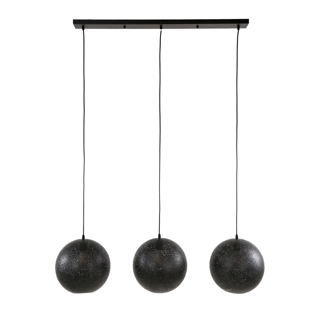 Hanglampen - Hanglamp Zeno 3 - lichts Ø30 metaal zwart - Dimehouse