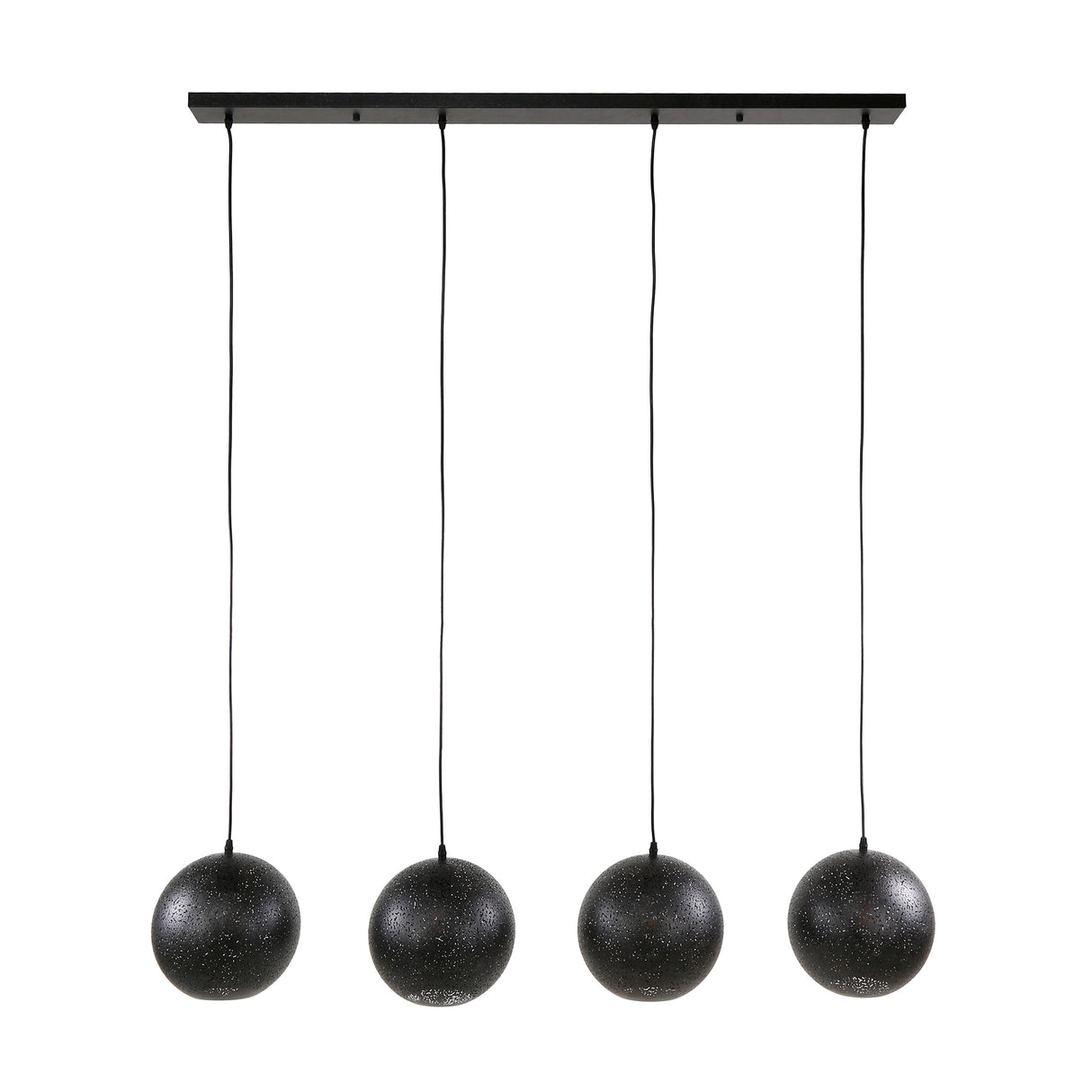 Hanglampen - Hanglamp Zeno 4 - lichts Ø25 metaal zwart - Dimehouse