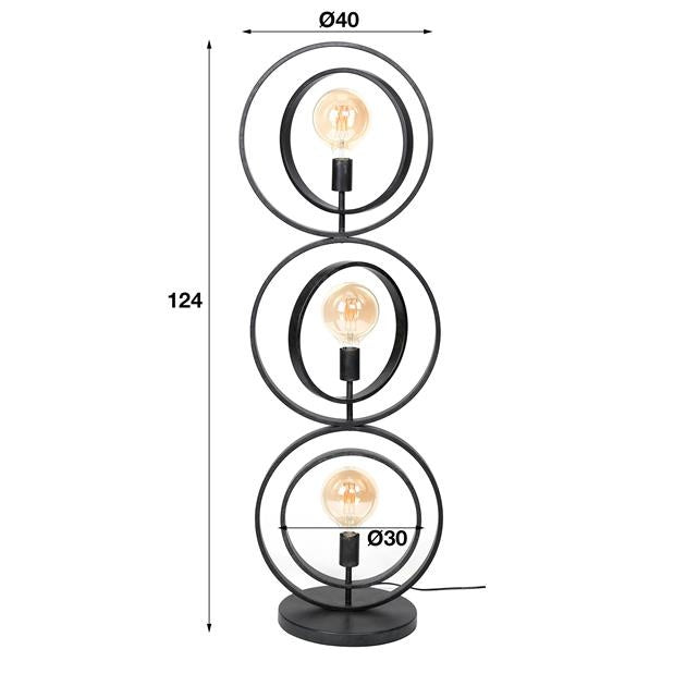 Lampada da terra Otan DH Interior Carbone LxPxH 128x45x36 Metallo Bianco Indicazione dimensione foto