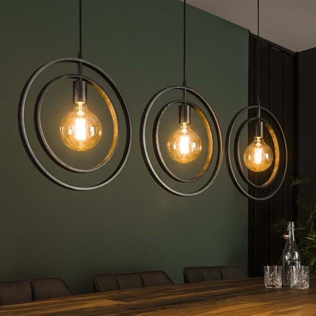 Lampada a sospensione Otan DH Interior Carbone LxPxA 129x46x11 Metallo Foto atmosferica vista frontale diagonale