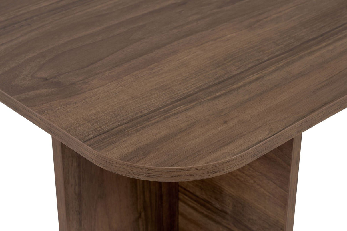 Tavolino Akira effetto noce 120 x 60 cm Legno rivestito melaminico