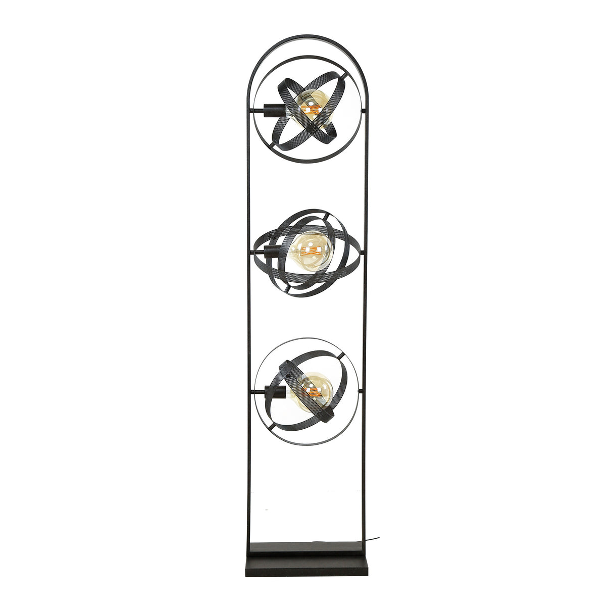 Vloerlampen - Vloerlamp Yaya 3 - lichts mesh zwart - Dimehouse