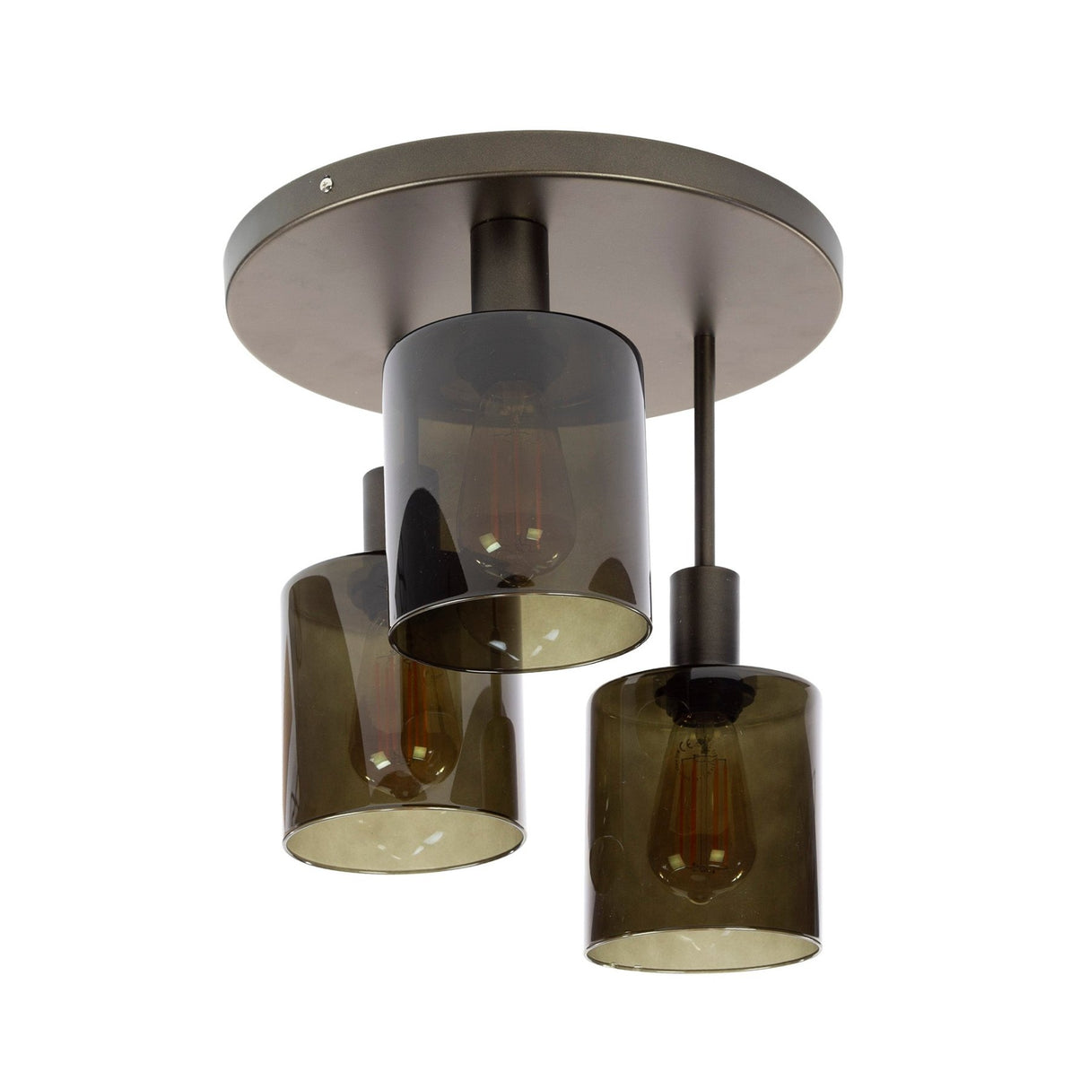 Plafondlampen - Industriële plafondlamp Aureo 3 - lichts Bruin - Dimehouse