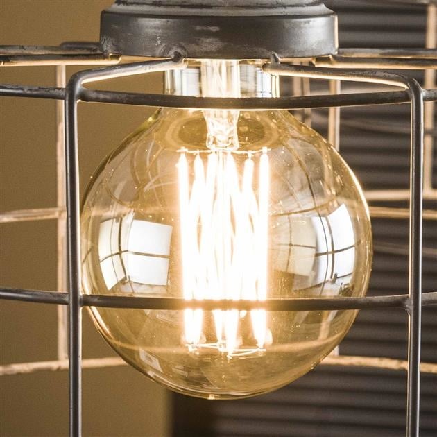 Sorgente luminosa Filamento LED Sfera Ø9,5 DH Interno Vetro color ambra LxPxH 15x10x10 Vetro color ambra Foto atmosferica vista frontale