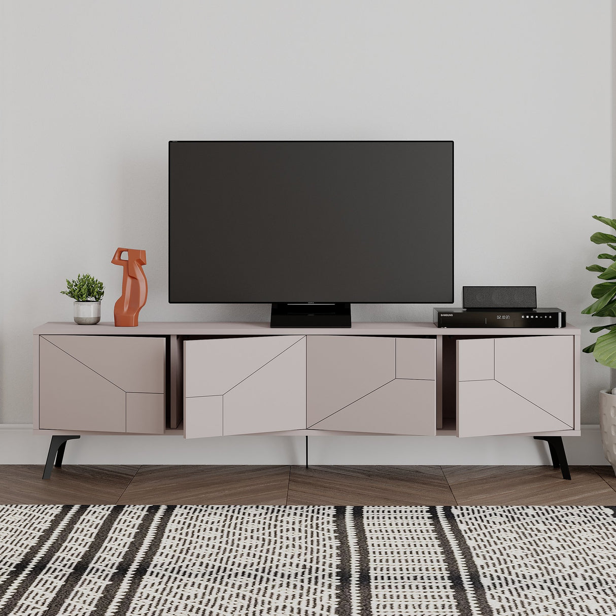 TV Meubels - TV Meubel Dune Mokka Melamine 180x50x29,6 cm - Dimehouse