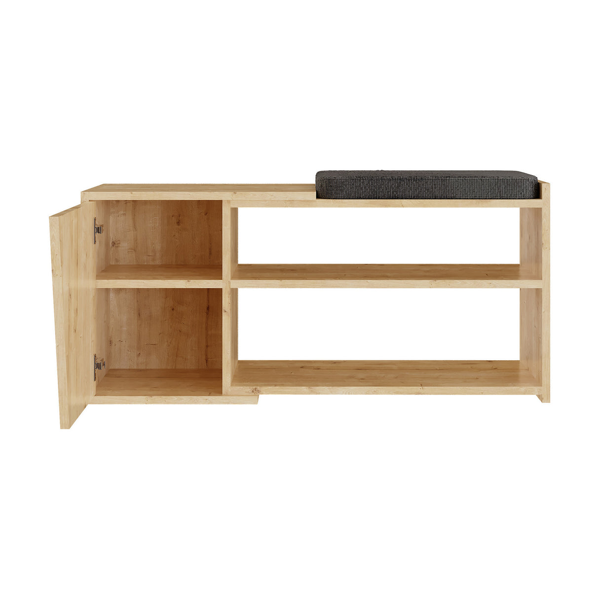 Schoenenkasten - Schoenenkast Fiona Eik Melamine 104x37x47 cm - Dimehouse