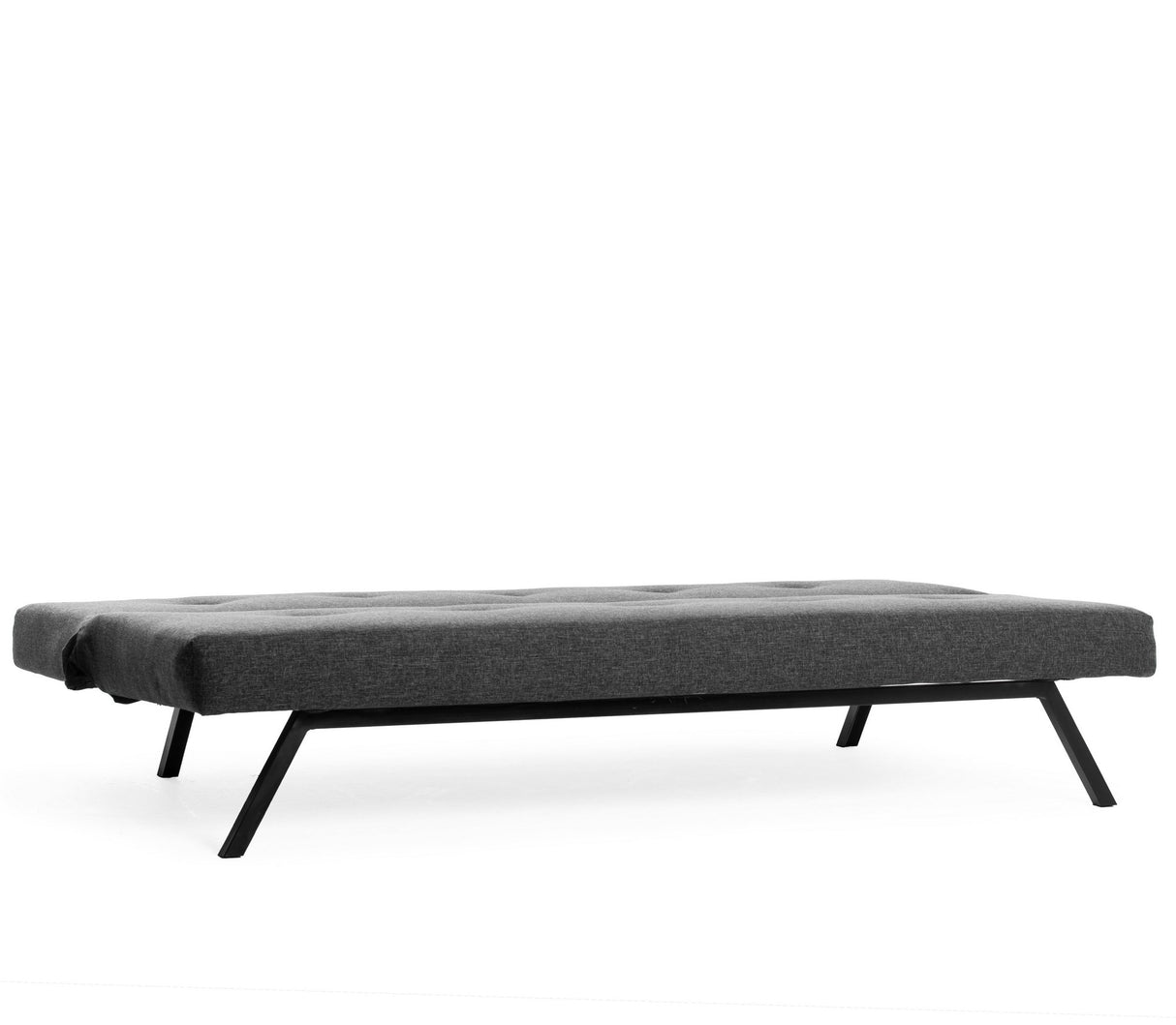 Divano letto in tessuto antracite a 3 posti - 180 cm - Senza braccioli - Zoly