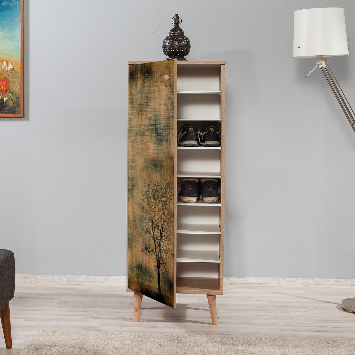 Scarpiera Filinta Sonoma Oak Tree Melaminico 50x135x38 cm