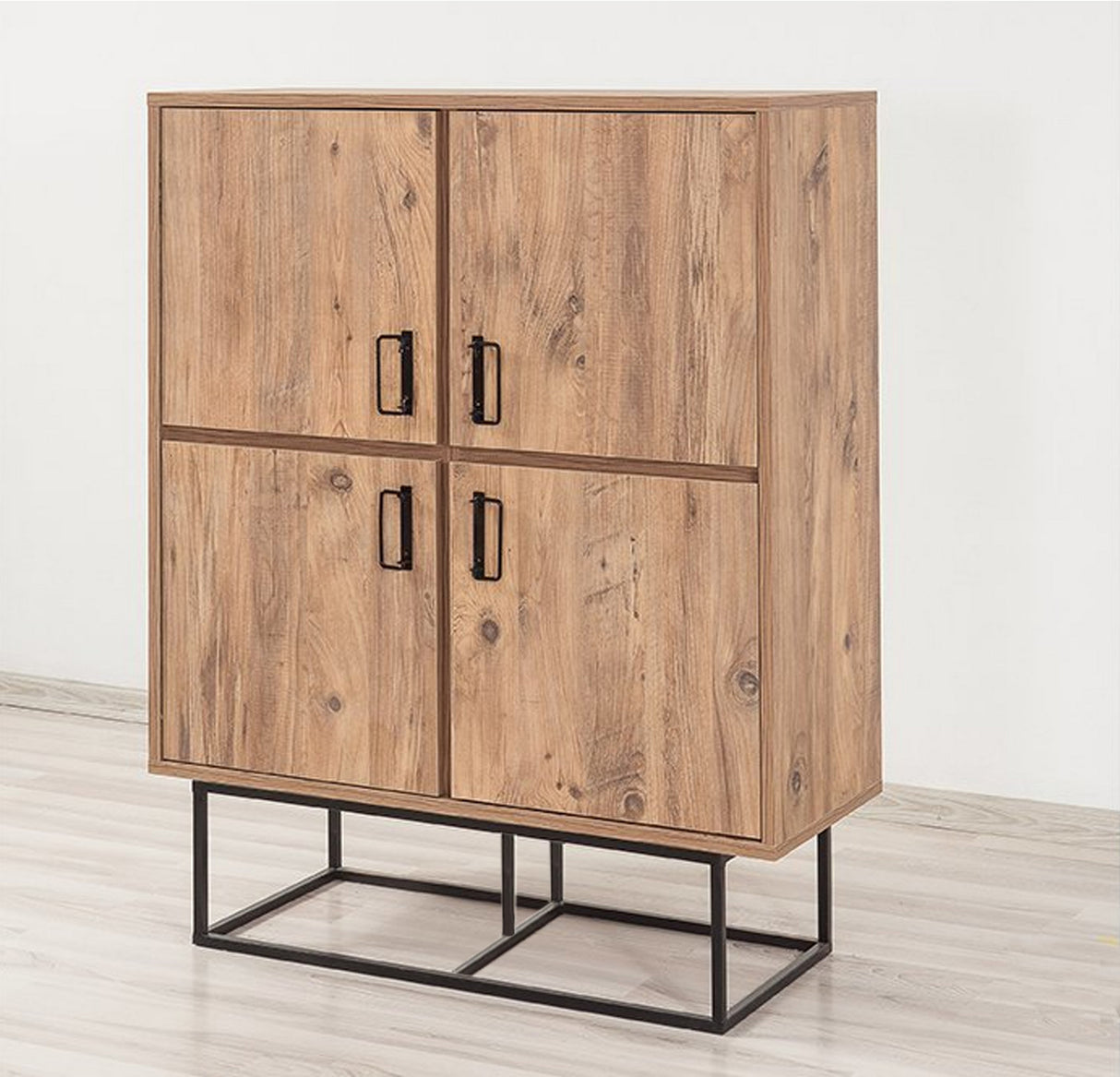 Pensile Quantum Solo Pino Atlantico Melaminico Nero 93x115x36 cm