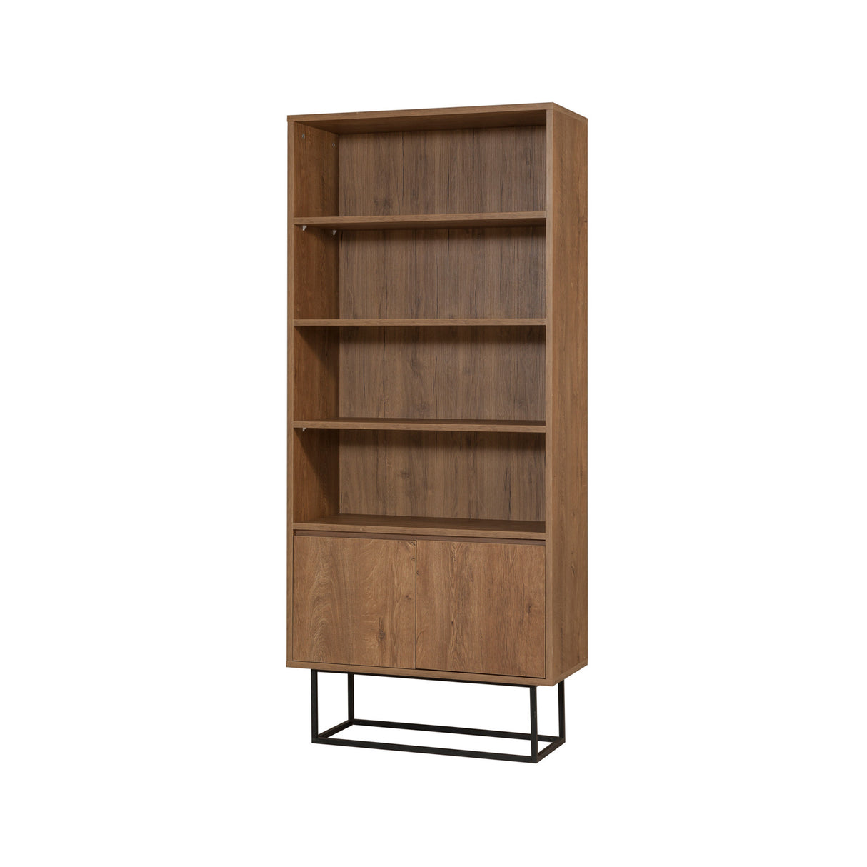 Boekenkasten - Boekenkast walnoot melamine Rea 80x182x36 cm - Dimehouse