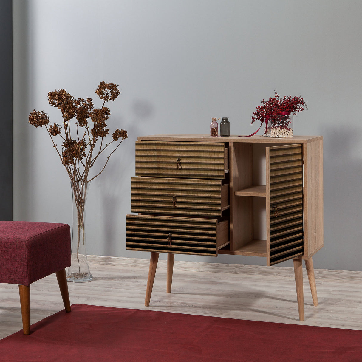 Cassettiera Verybox Sonoma Oak Melaminico 90x90x40 cm