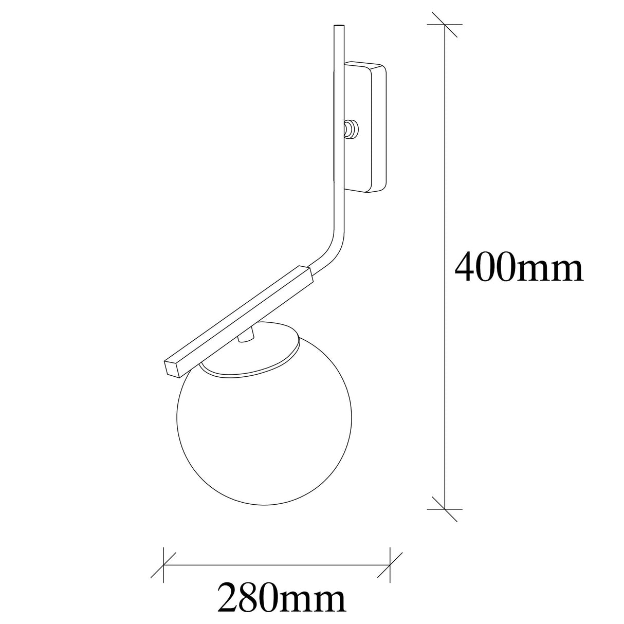 Wandlampen - Wandlamp Zwart Glas Crux - Dimehouse