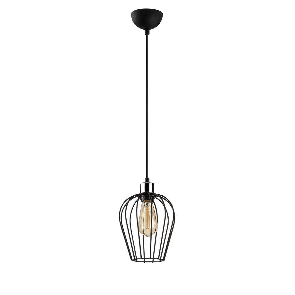Hanglampen - Hanglamp 1 - lichts 20 cm Zwart Metaal Predator - Dimehouse