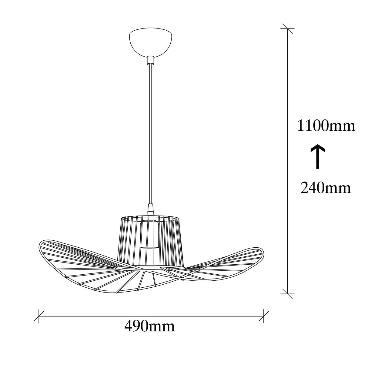 Hanglampen - Hanglamp 1 - lichts Zwart Metaal Predator - Dimehouse
