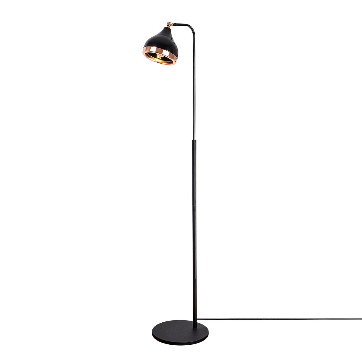 Vloerlampen - Vloerlamp Zwart Koper Metaal Grip - Dimehouse