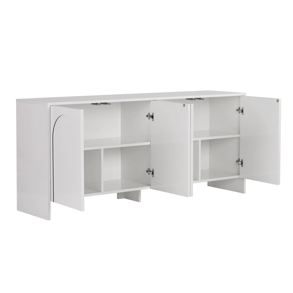 Tavolino Arlen bianco 180 cm Legno composito rivestito in melamina