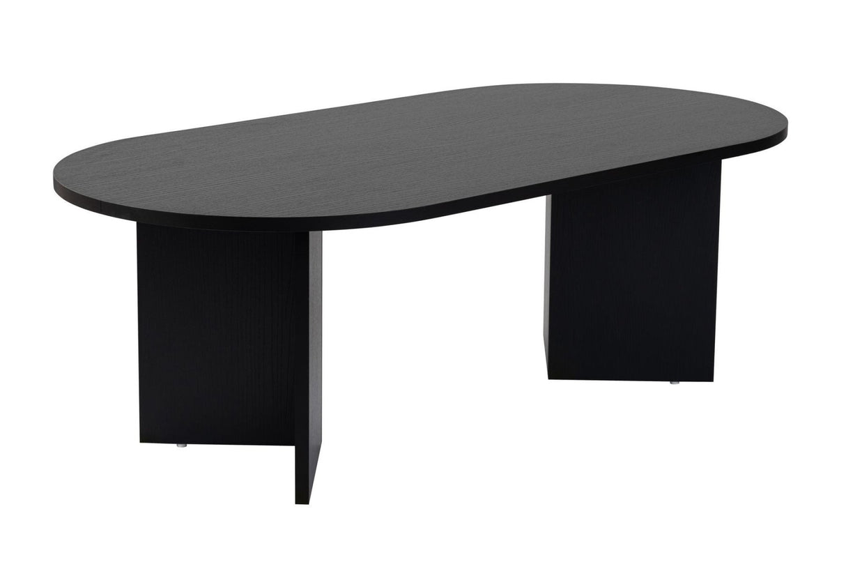 Ovale salontafel Zwart melamine - Japandi - 119x60 cm - Sota