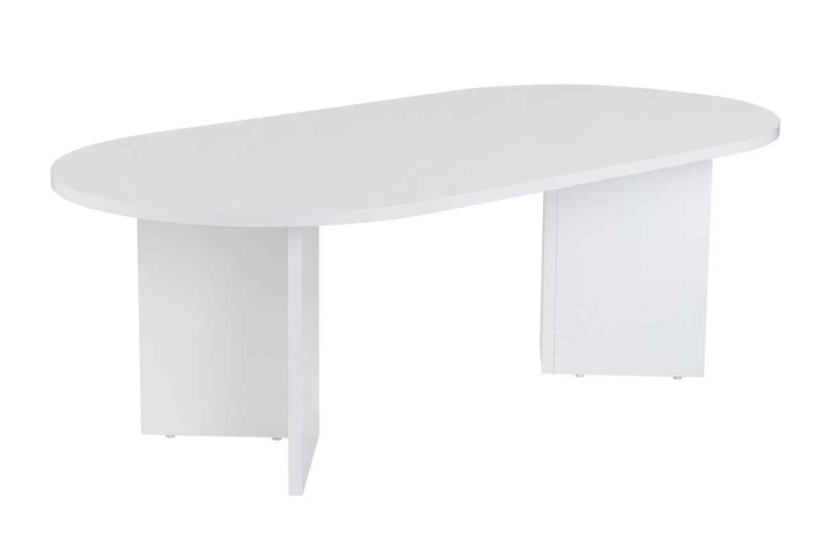 Salontafel wit melamine boogvorm Koda 119x60 cm