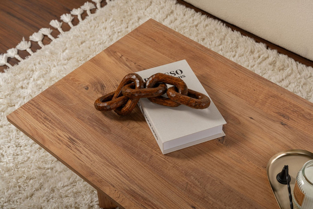 Salontafels - Rechthoekige Salontafel Siban Atlantisch Dennenhout look - 119x60 cm - Dimehouse