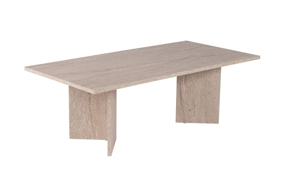 Tavolino rettangolare melaminico travertino Sabin 119x60 cm