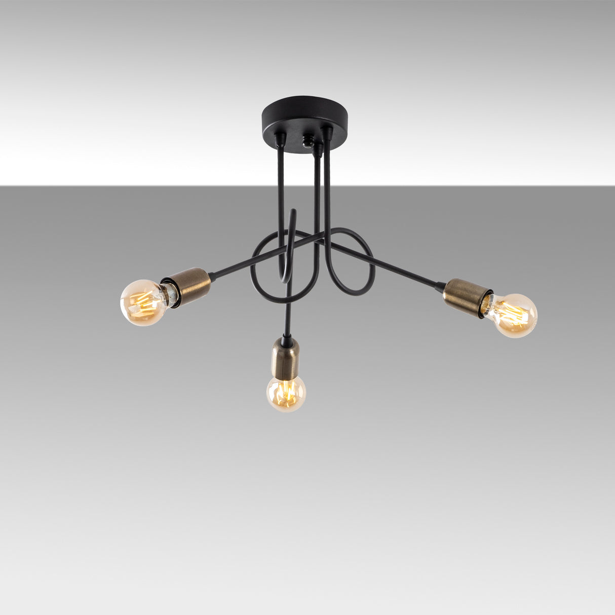 Hanglampen - Hanglamp 3 - lichts Zwart Metaal Pulse - Dimehouse
