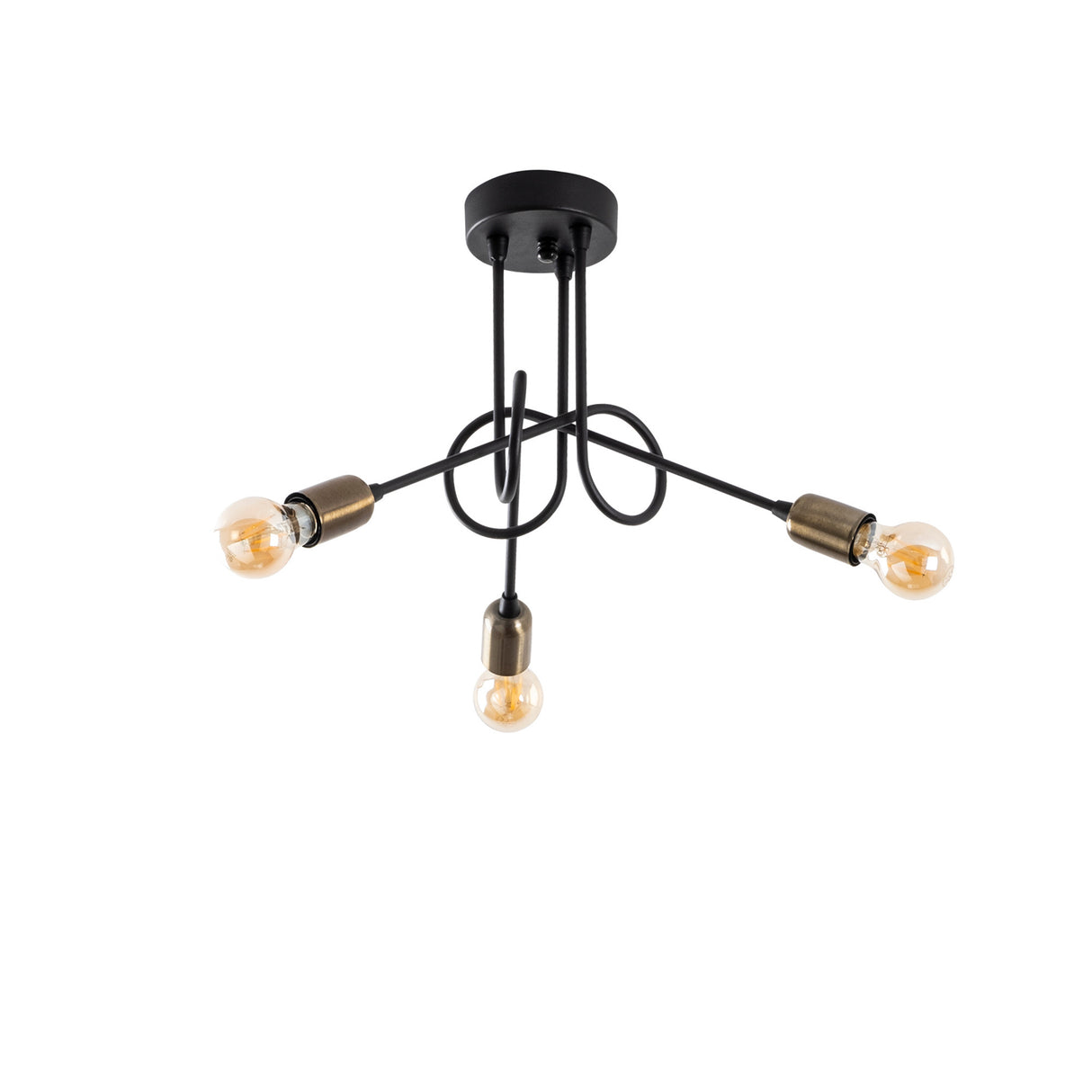 Hanglampen - Hanglamp 3 - lichts Zwart Metaal Pulse - Dimehouse
