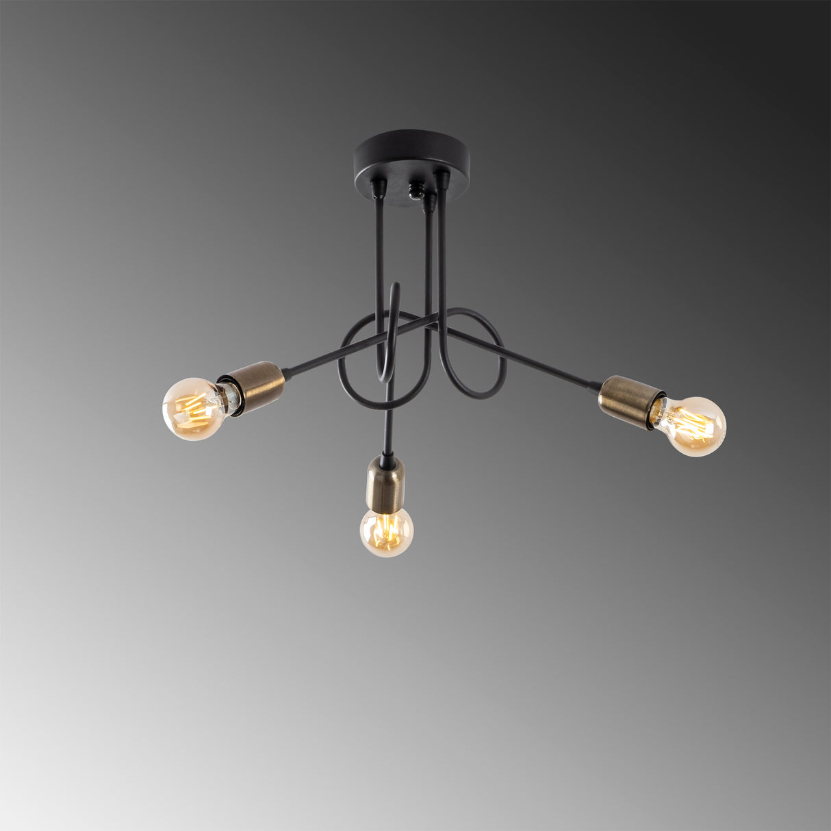 Hanglampen - Hanglamp 3 - lichts Zwart Metaal Pulse - Dimehouse