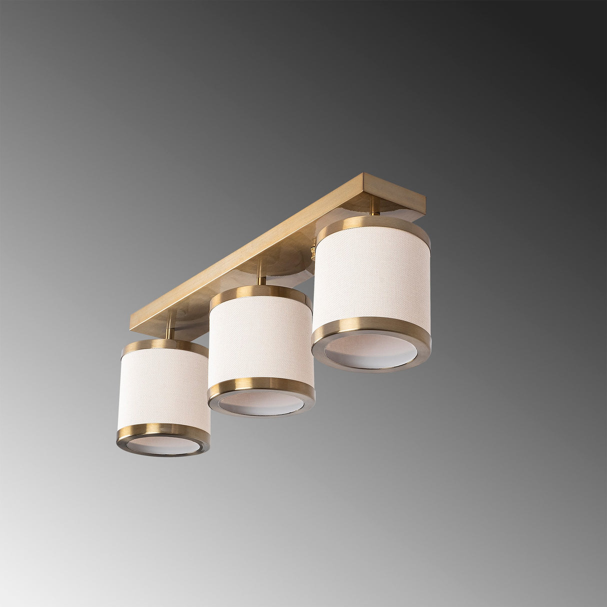 Hanglampen - Hanglamp 3 - lichts Bronskleurig Stof Frost - Dimehouse