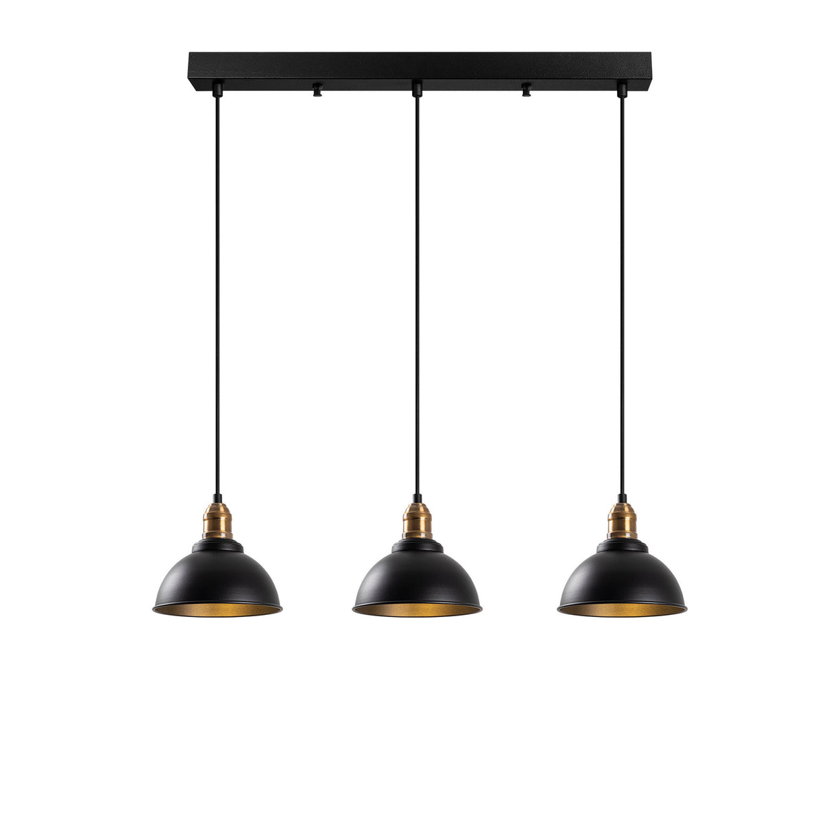 Hanglampen - Hanglamp 3 - lichts Zwart Metaal Lynx - Dimehouse